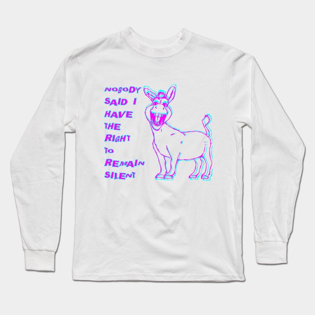 Funny Donkey Long Sleeve T-Shirt by AVOLATION